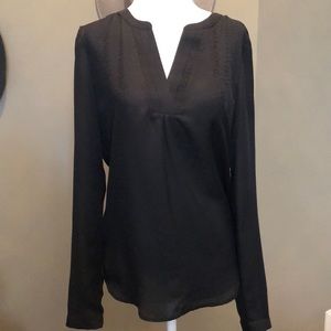 Ann Taylor black (leopard) top